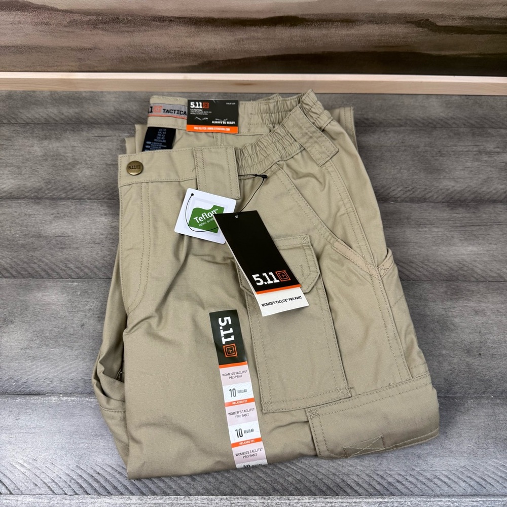 5.11 Tactical Taclite Pro Pants Ripstop Beige Tan Women’s Size 10 64360 NWT